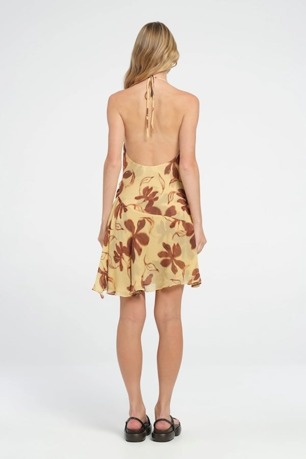 Benni | Harlow Halter Dress Butter Floral | Girls with Gems