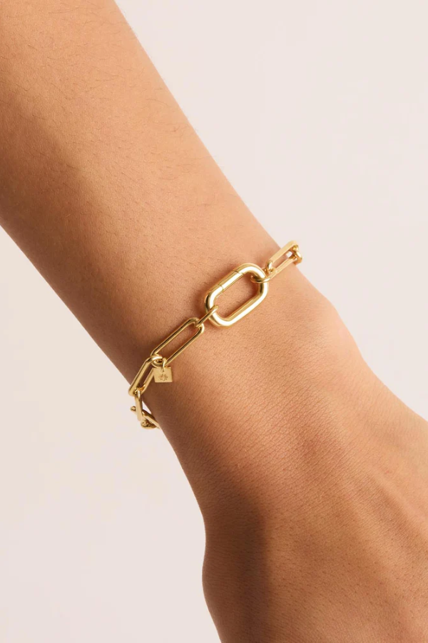 By Charlotte | With Love Annex Link Bracelet 18k Gold Vermeil | Girls with Gems