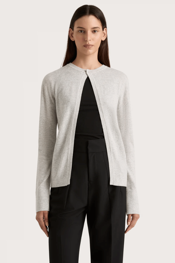 Faithfull the Brand | Frederikke Cashmere Cardigan Grey Marle | Girls with Gems