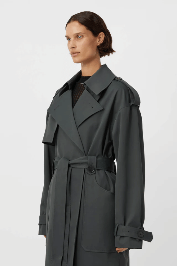 Camilla and Marc | Reyes Classic Trench Coast Charcoal | Girls with Gems