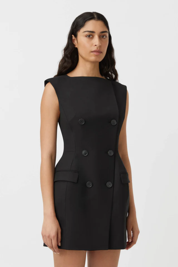 Camilla and Marc | Dusk Mini Dress Black | Girls with Gems