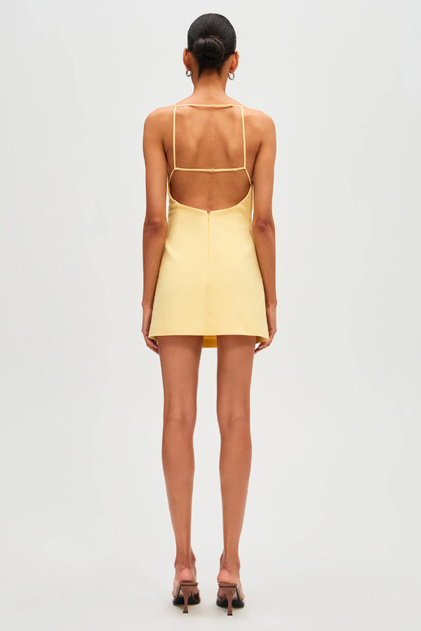 Misha | Emmie Mini Dress Lemon | Girls with Gems