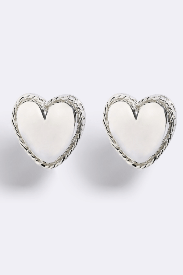 Bubble Heart Chain Silver