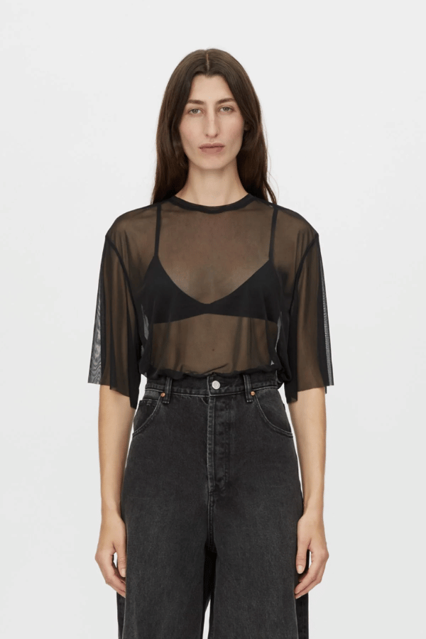 Enigma Sheer Top Black