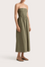 Faithfull the Brand | Dominquez Midi Dress Khaki | Girls with Gems