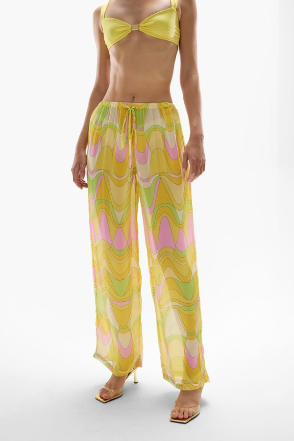 Cin Cin | Oasis Pants Wavy Gold | Girls with Gems