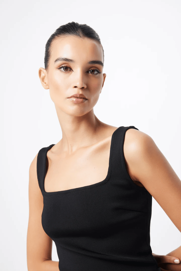 Mossman | Mayfair Tank Black | Girls With Gems