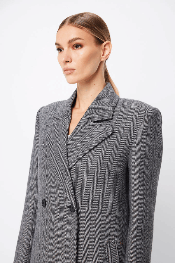 Mossman | Reformation Coat Houndstooth | Girls with Gems