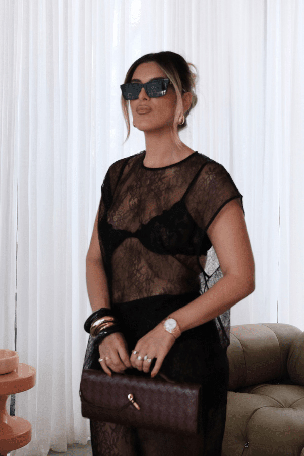 Sneaky Link | Jordi Lace Top Black | Girls With Gems