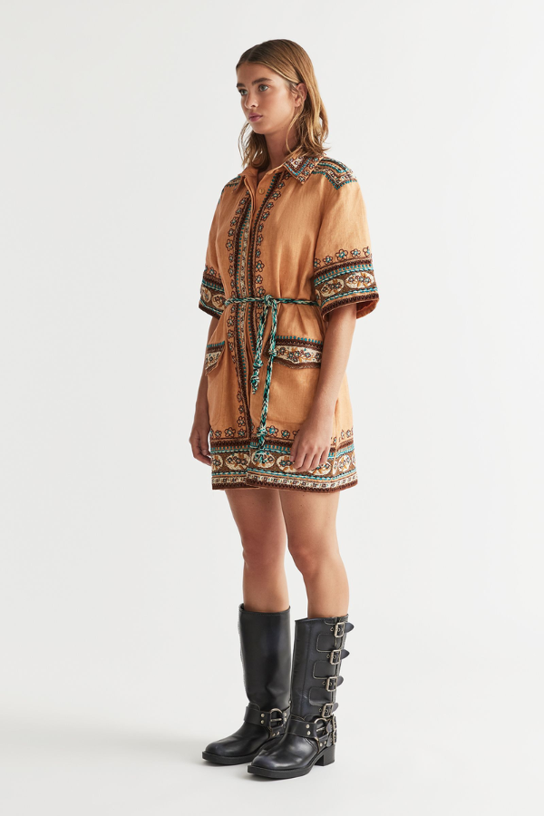 Antipodean | Zen Shirt Dress Porcini | Girls With Gems