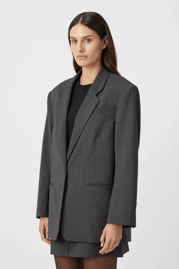 Camilla and Marc | Brancusi Blazer Charcoal Pinstripe | Girls with Gems