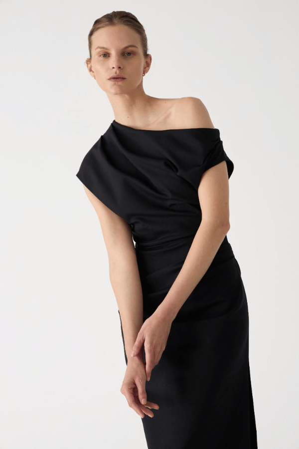 Misha | Gia Midi Dress Black | Girls with Gems