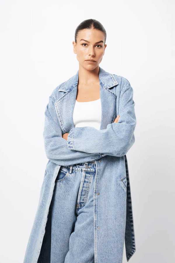 Mossman | Frequency Trench Coat Acid Wash | Girls With Gems