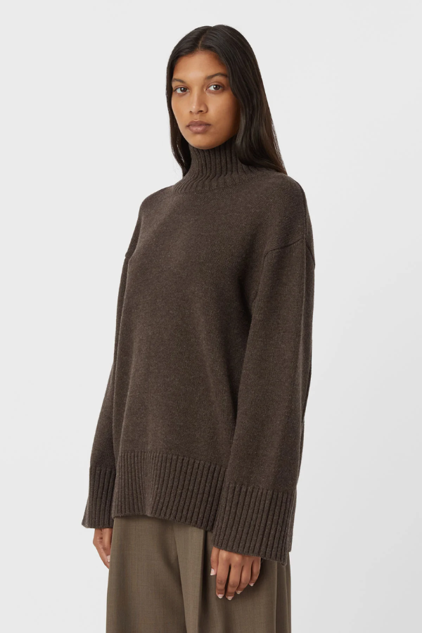 Camilla and Marc | Romeo 2.0 Funnel Neck Chocolate Melange | Girls with Gems