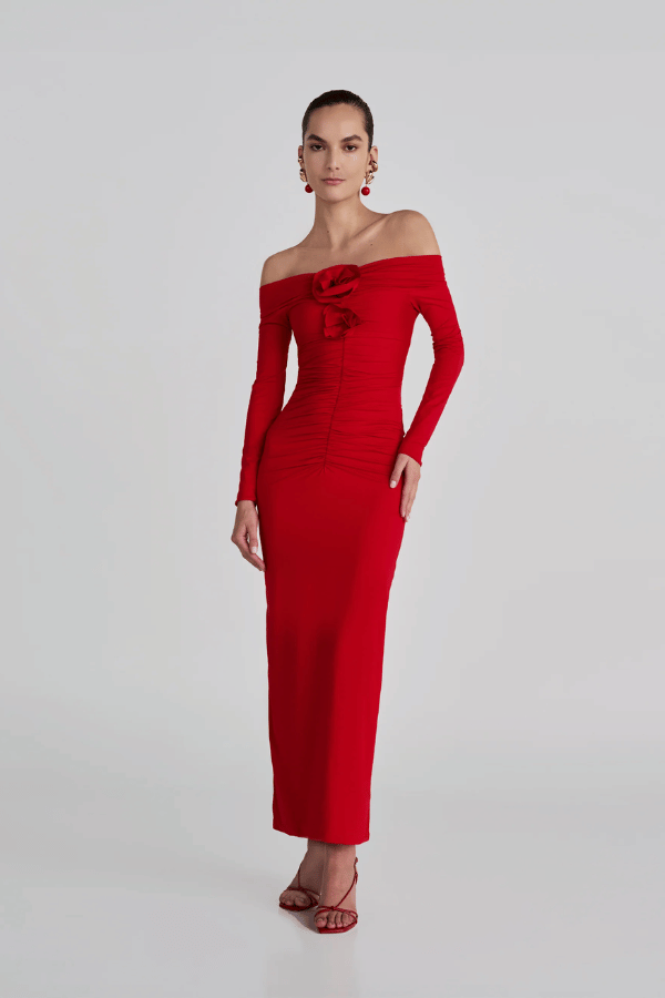 Maygel Coronel | Heliosa Maxi Dress Red | Girls with Gems