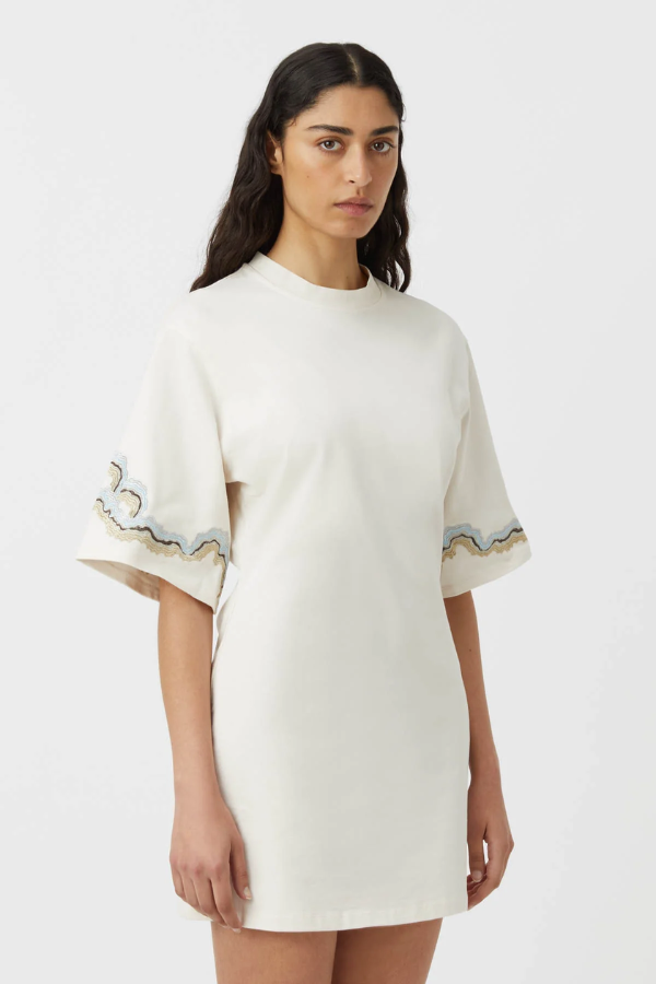 Serene Tee Dress Ivory