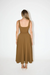 Odd Muse | The Ultimate Muse Low Waist Square Neck Midi Dress Olive | Girls with Gems