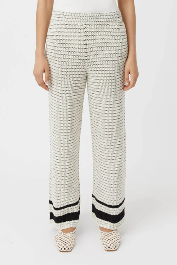 Camilla and Marc | Reef Knit Pant Cream Black | Girls with Gems