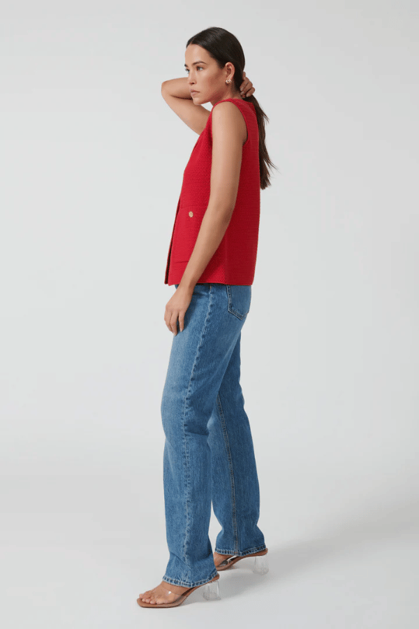 Onte | Helena Gilet Red | Girls With Gems