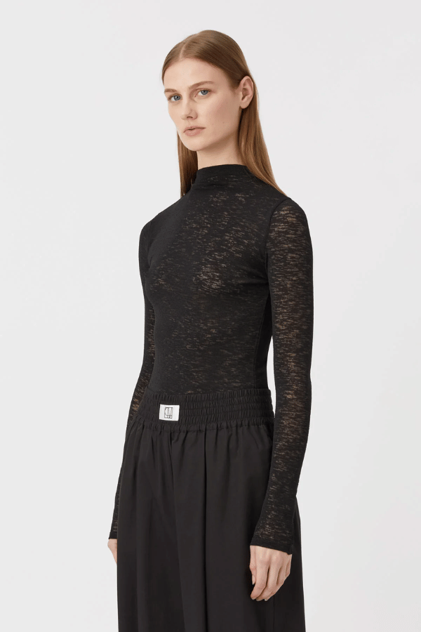 Matinee Long Sleeve Top Black