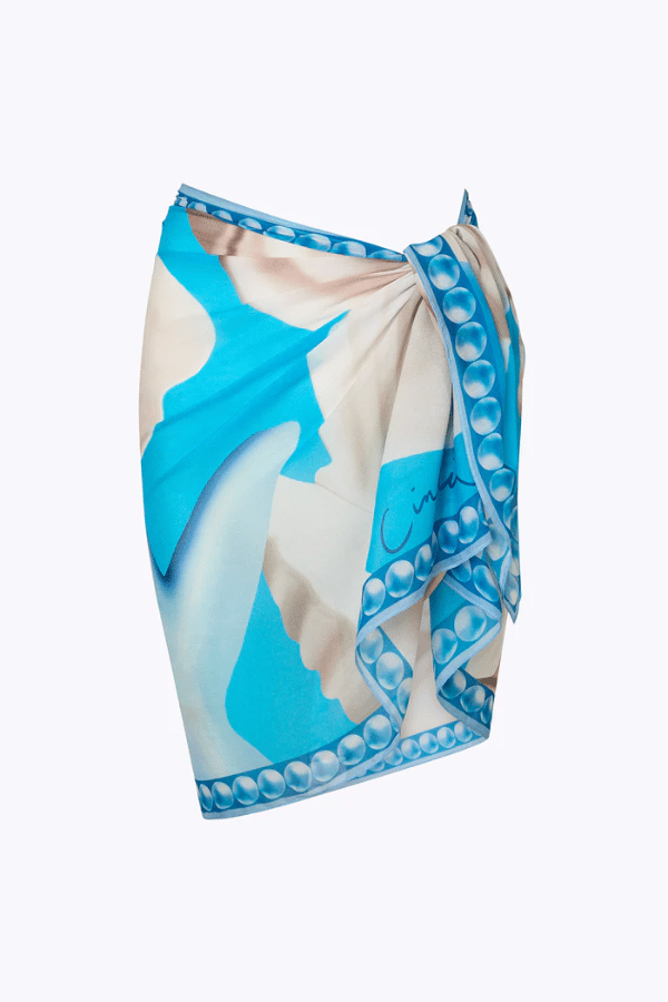 Cin Cin Swim | Short Scarf Tahiti Blue | Girls with Gems