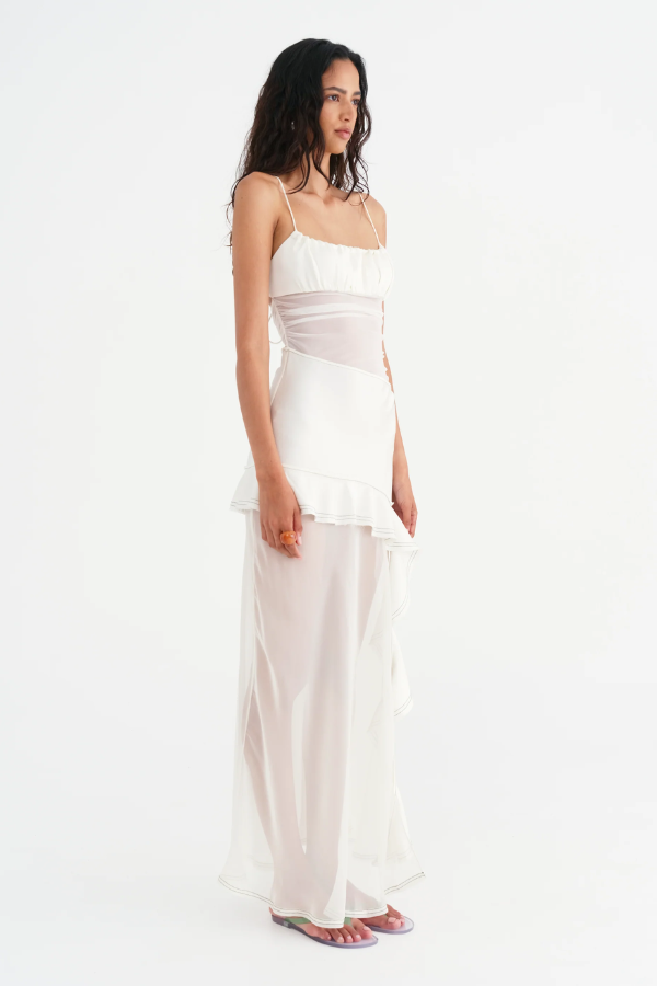 Benni | Delilah Maxi Dress Off White | Girls with Gems