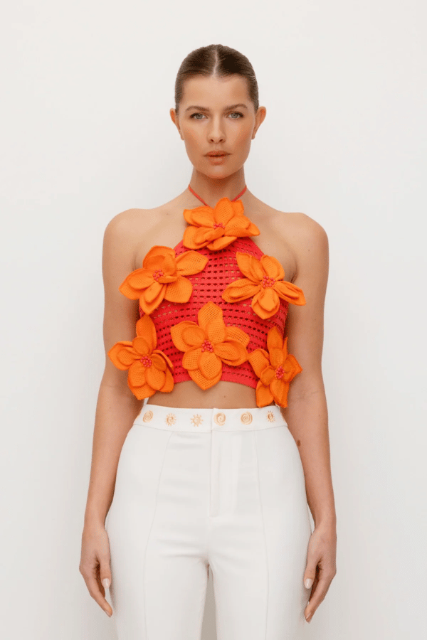 La Monada Knit Top Coral