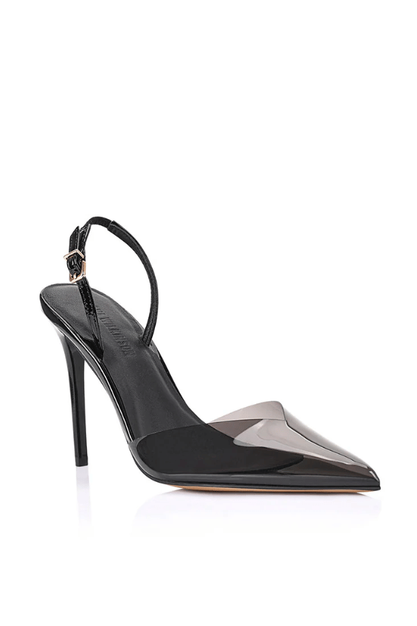 Kristen Pump Vinylite &amp; Black Patent Leather