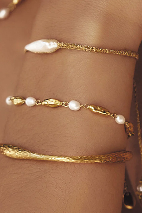 Arms of Eve | Mimi Pearl and Gold Bracelet | Girls with Gems