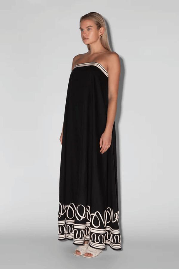 The Wolf Gang | Casella Maxi Dress Noir | Girls with Gems