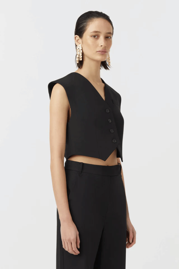 Camilla and Marc | Ortega Mini Vest Black | Girls with Gems