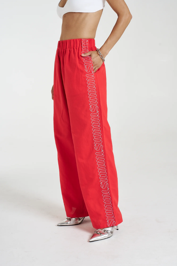 Summi Summi | Sig Linen Pants Scarlet Summi | Girls with Gems