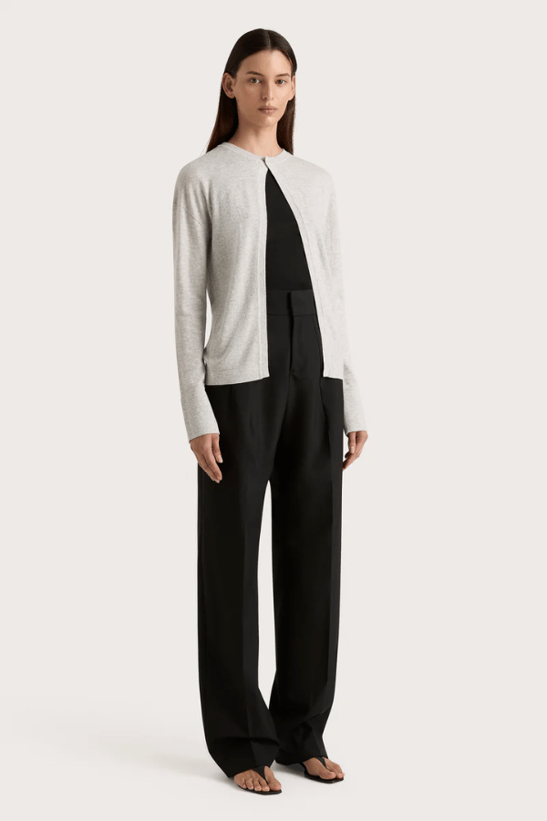 Faithfull the Brand | Frederikke Cashmere Cardigan Grey Marle | Girls with Gems