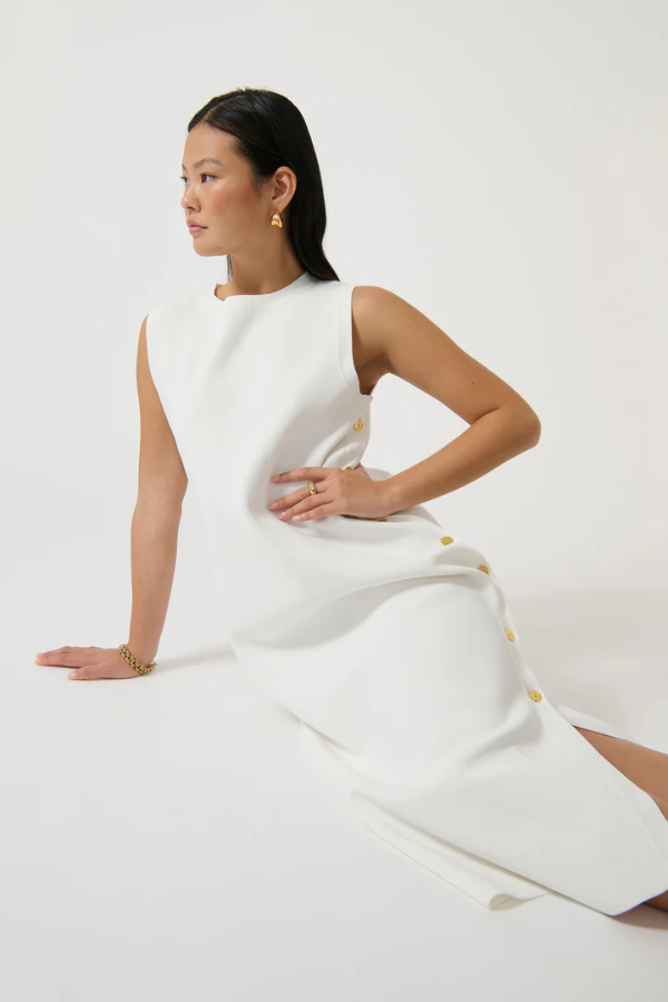 Onte | Selena Tunic Long White | Girls with Gems