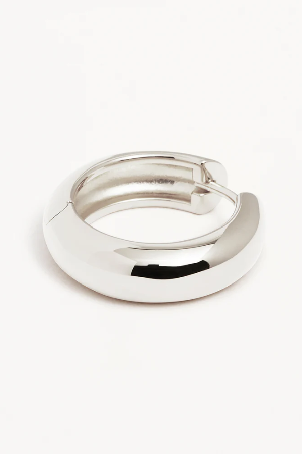 By Charlotte | Bold Large Hoops Sterling Silver | Girls with Gems