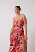 The Wolf Gang | Dolcie Strapless Maxi Dress Rojo Print | Girls With Gems