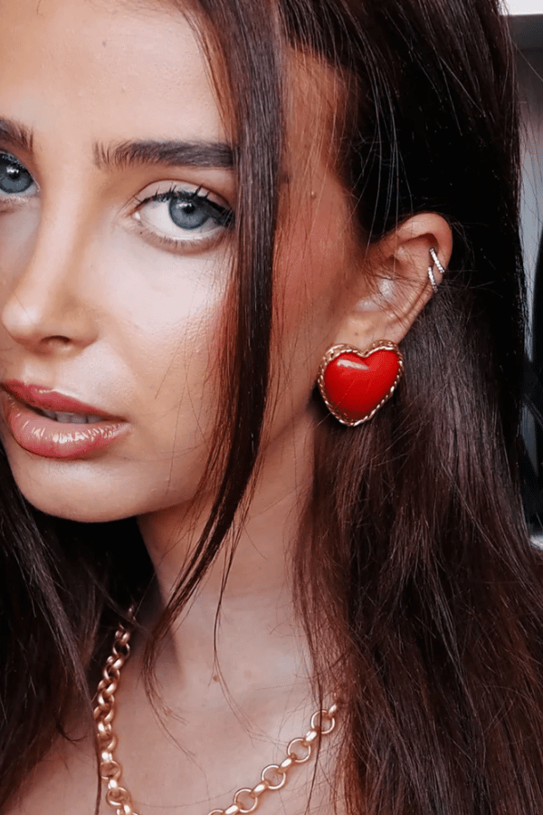 Emma Pills | Red Hot Earrings | Girls With Gems