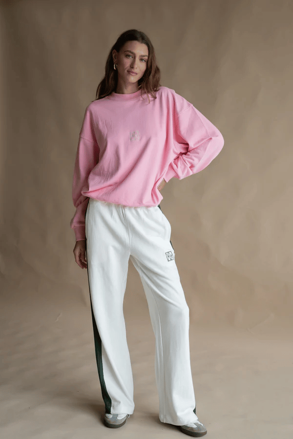 Araminta James | Monogram Classic Sweatshirt Pink | Girls with Gems