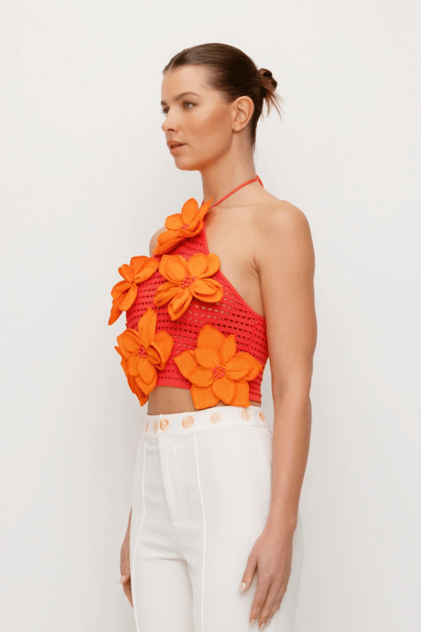 La Monada Knit Top Coral