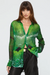 Rocky Rafaela | Scaled Silk Shirt Green | Girls With Gems