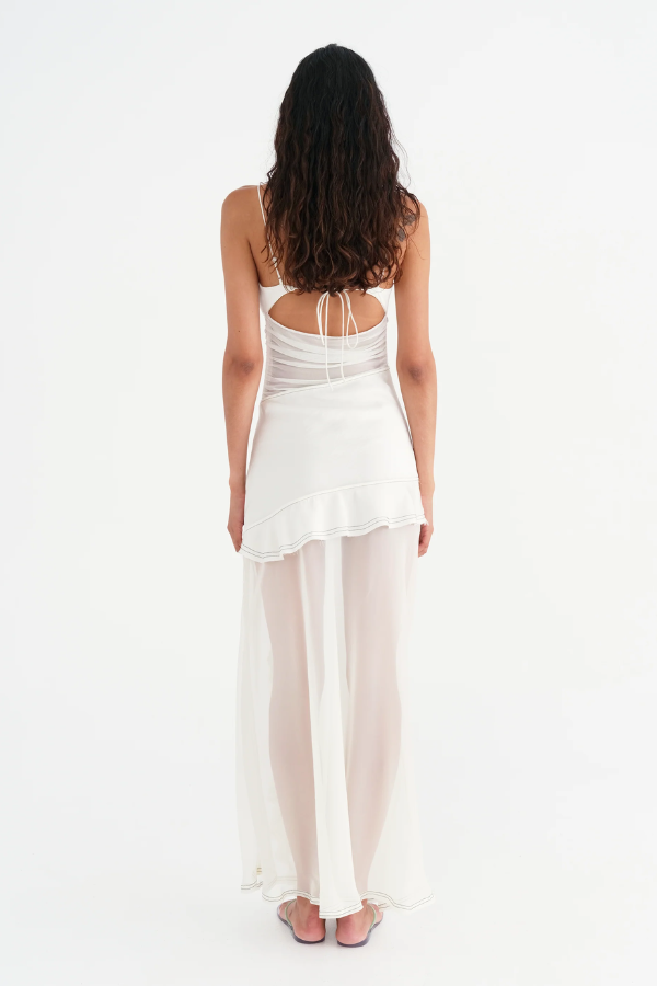 Benni | Delilah Maxi Dress Off White | Girls with Gems