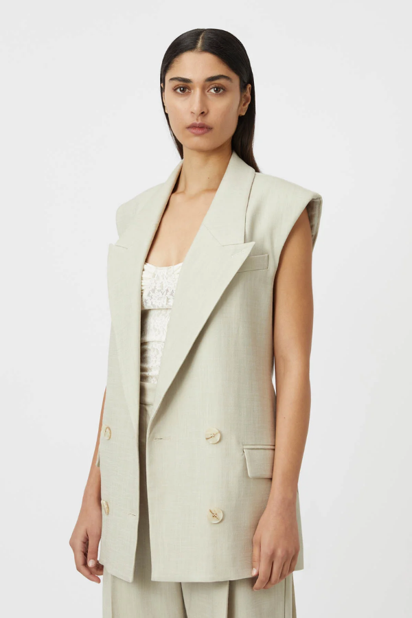 Camilla and Marc | Coen Vest Sage Green | Girls with Gems