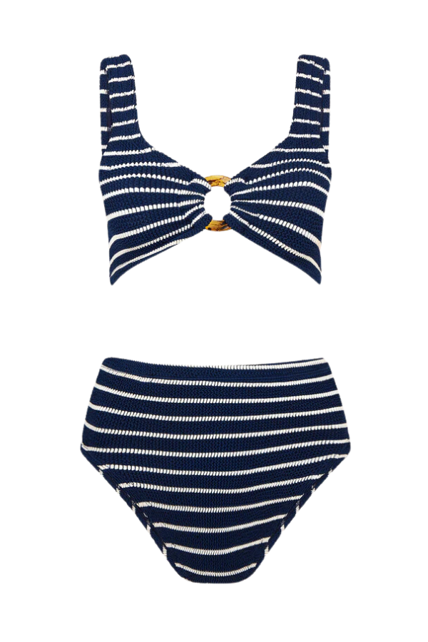 Hunza G | Nadine Bikini Navy/White | Girls with Gems