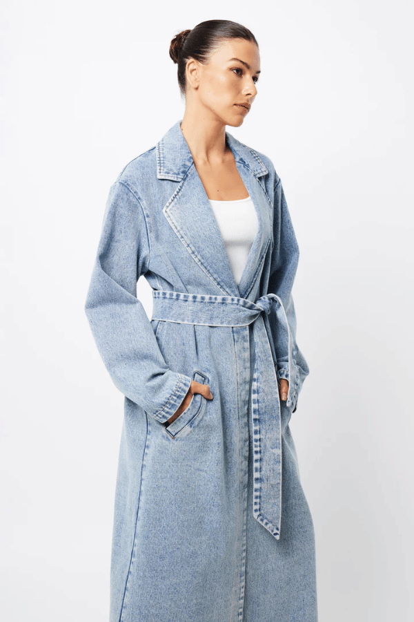 Mossman | Frequency Trench Coat Acid Wash | Girls With Gems