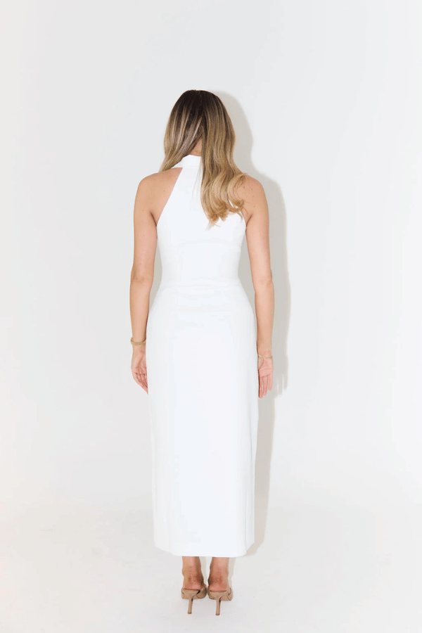 Odd Muse | The Ultimate Muse Collar Maxi Dress White | Girls With Gems