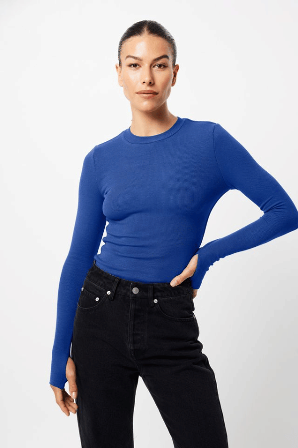 Mossman | The Brooklyn Top Cobalt | Girls with Gems