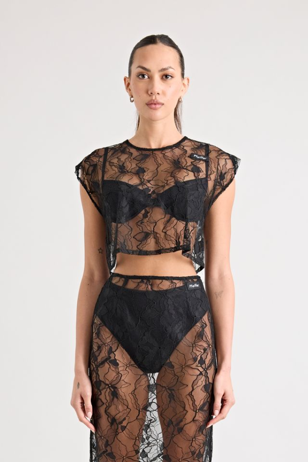 Pfeiffer | Astrid Lace Skirt Black | Girls with Gems