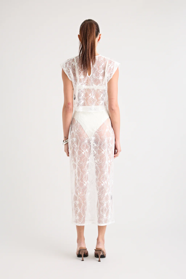 Pfeiffer | Astrid Lace Skirt White | Girls with Gems