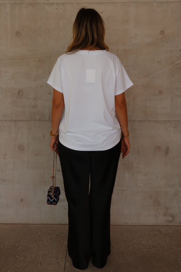 Sneaky Link | White Tee | Girls With Gems