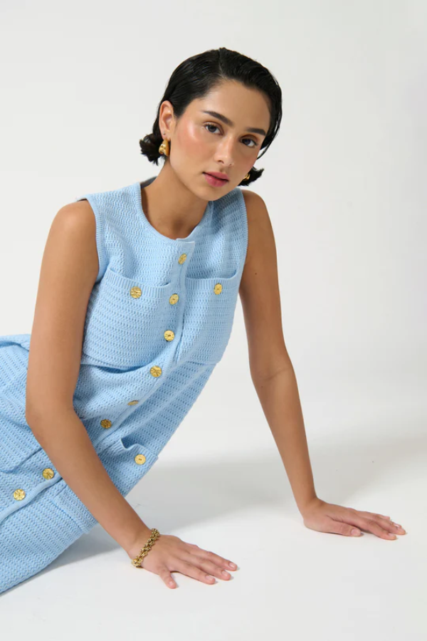 Onte | Helena Dress Blue | Girls with Gems